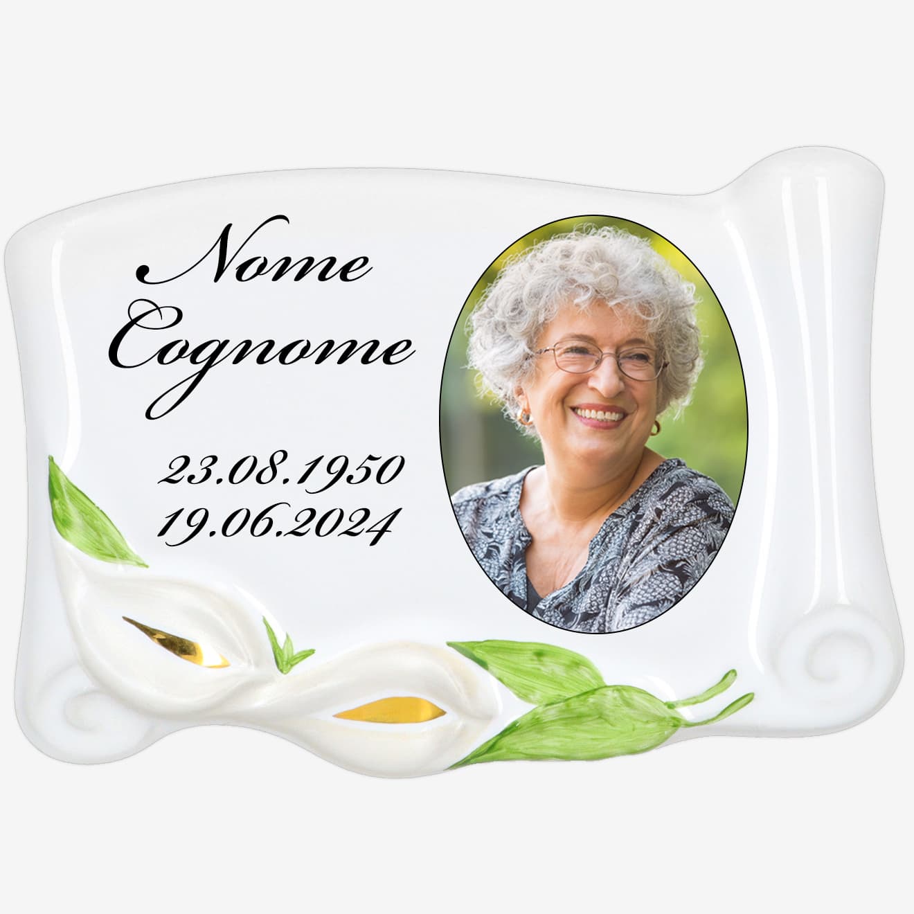 Fotoceramica per lapidi personalizzata - Calla Perla